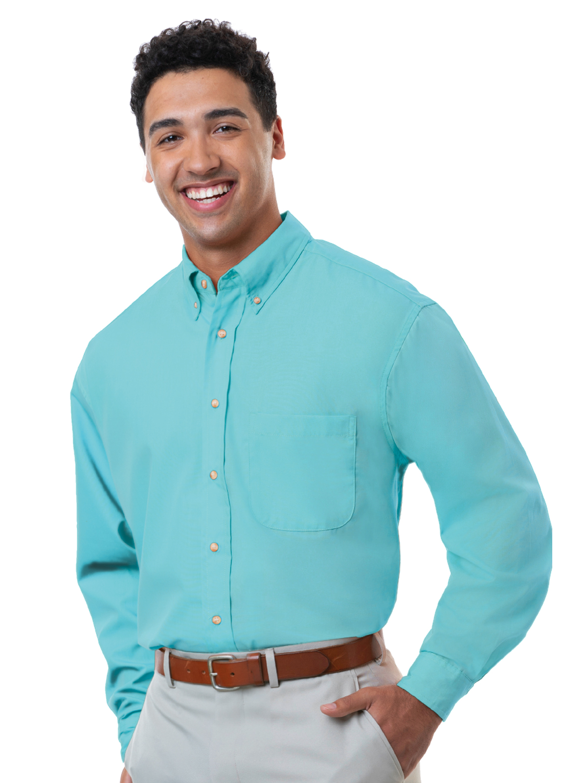 Blue Generation - Men's 1-Pocket Superblend Poplin Shirt 53