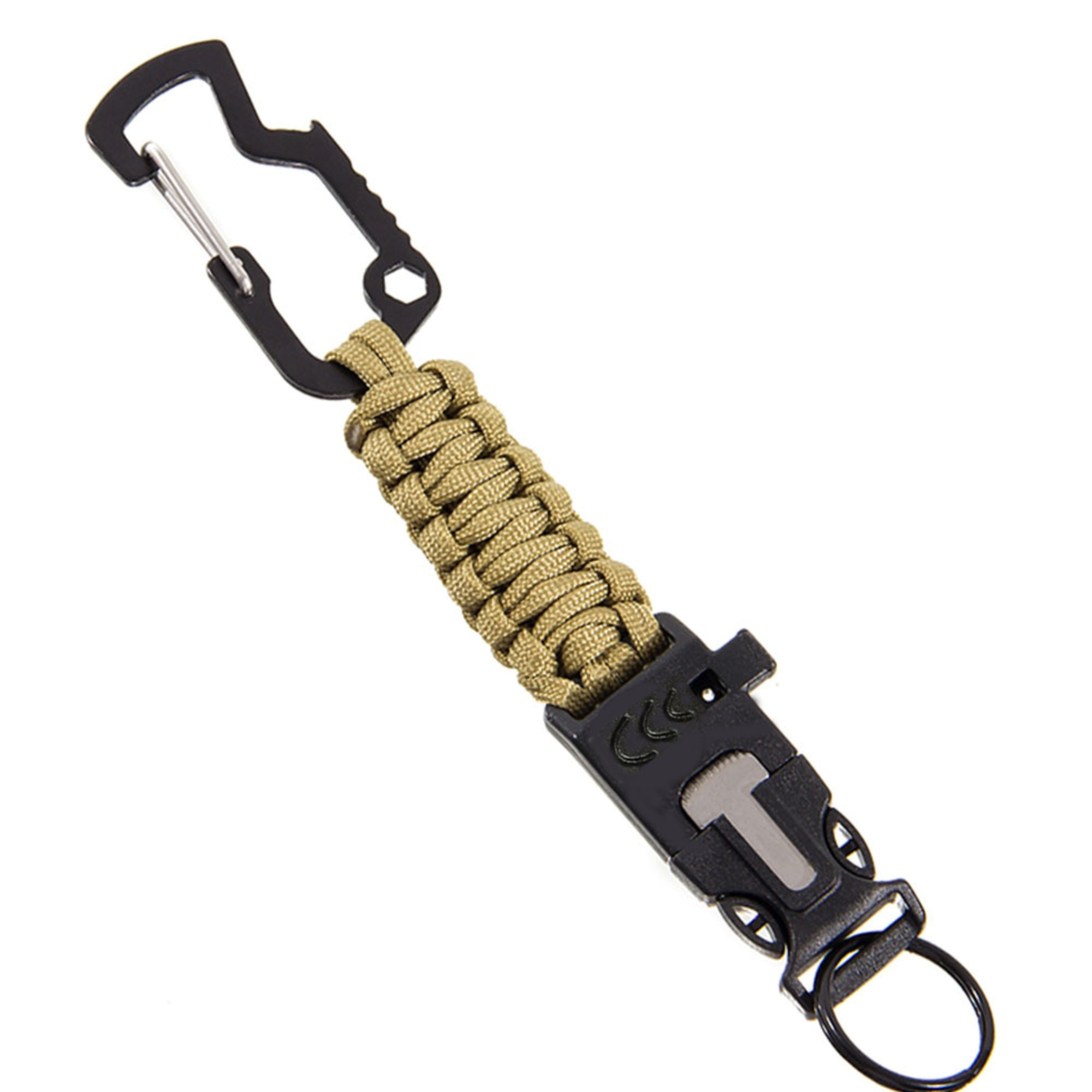 Polyester Multi-Function Survival Bracelet w/Carabiner 5