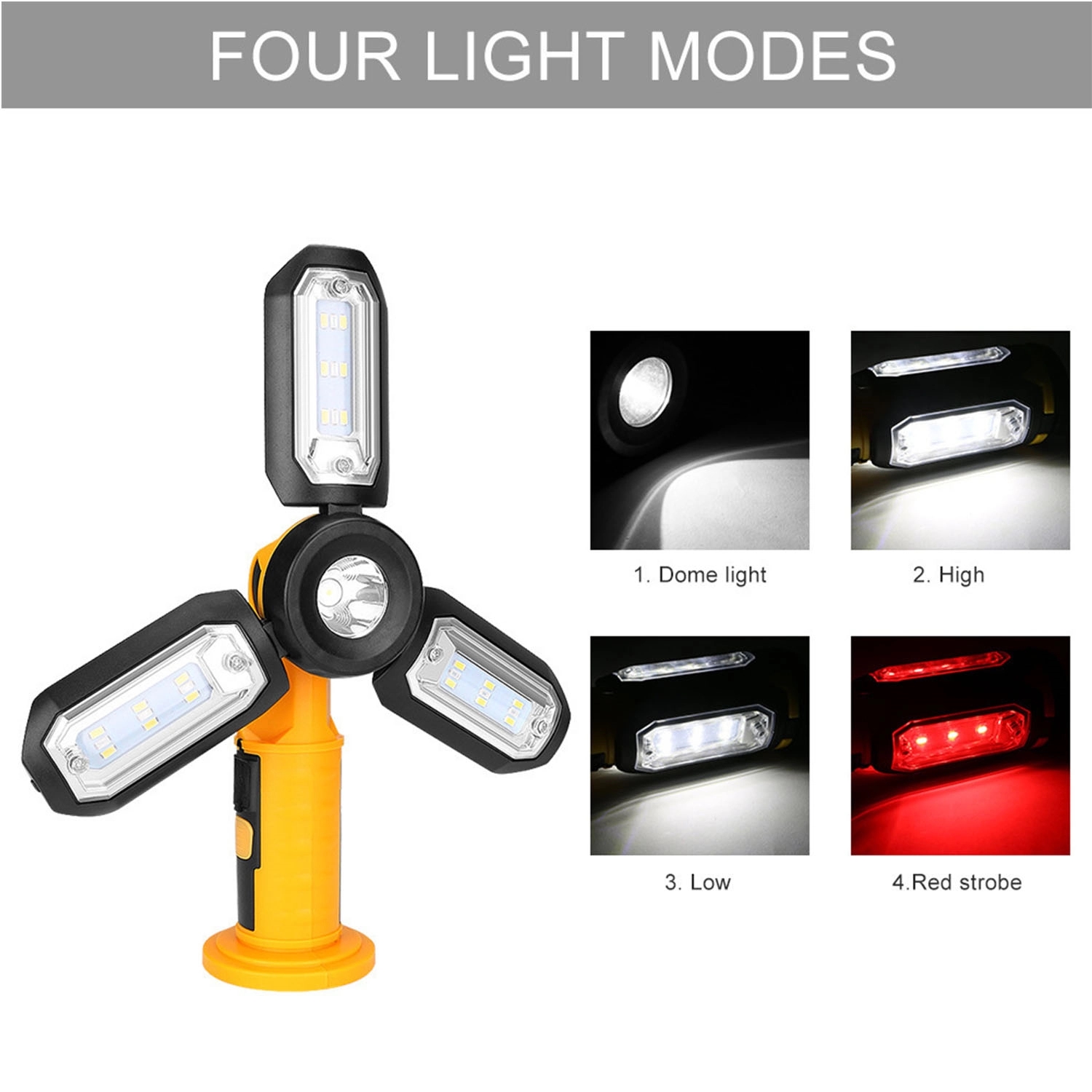 Usb Charging Outdoor Dual Color Lighting Emergency Light 6