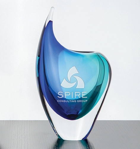 Plato Art Vase, Blue/Turquoise 6