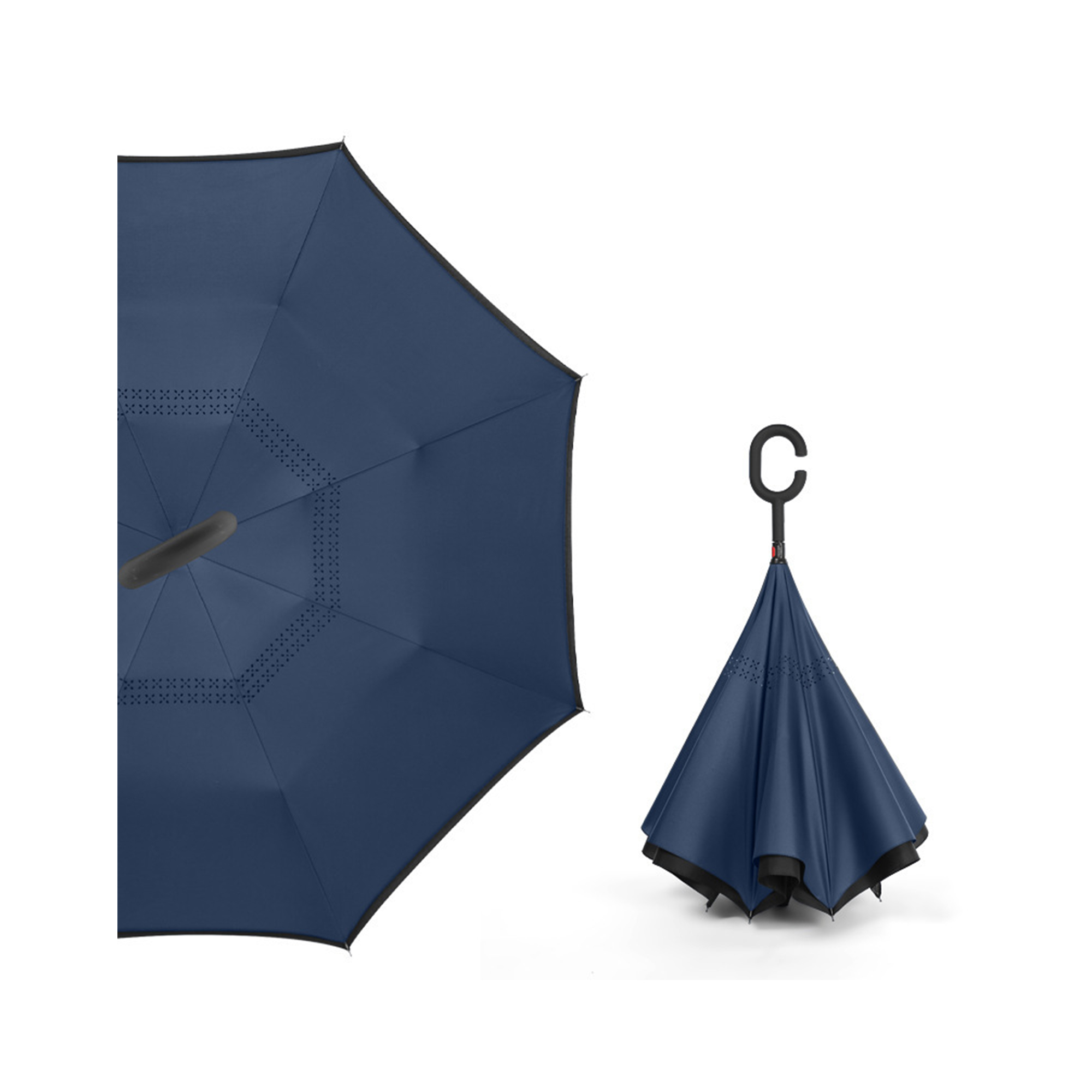 Reverse Folding Umbrella With C Shaped Handle 6