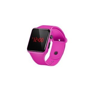 Sports Watch With Red Digital Square Dial Adjustable Band Detachable Design 43