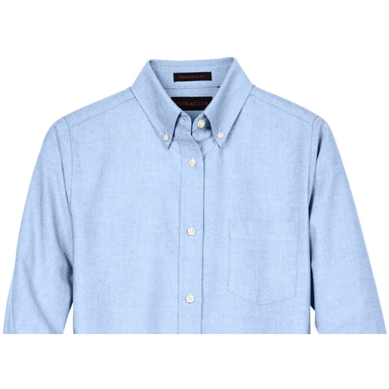 UltraClub Ladies' Classic Wrinkle-Resistant Long-Sleeve Oxford 9