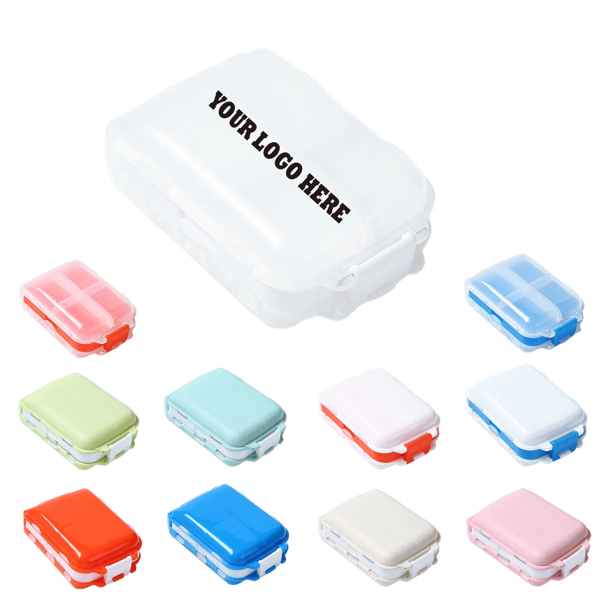 Portable Foldable 3-Layer 8-Compartment Pill Box MOQ 100PCS 4