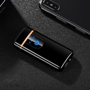 Sleek Round Angle Rectangle Electric Arc Lighter USB Charging 37