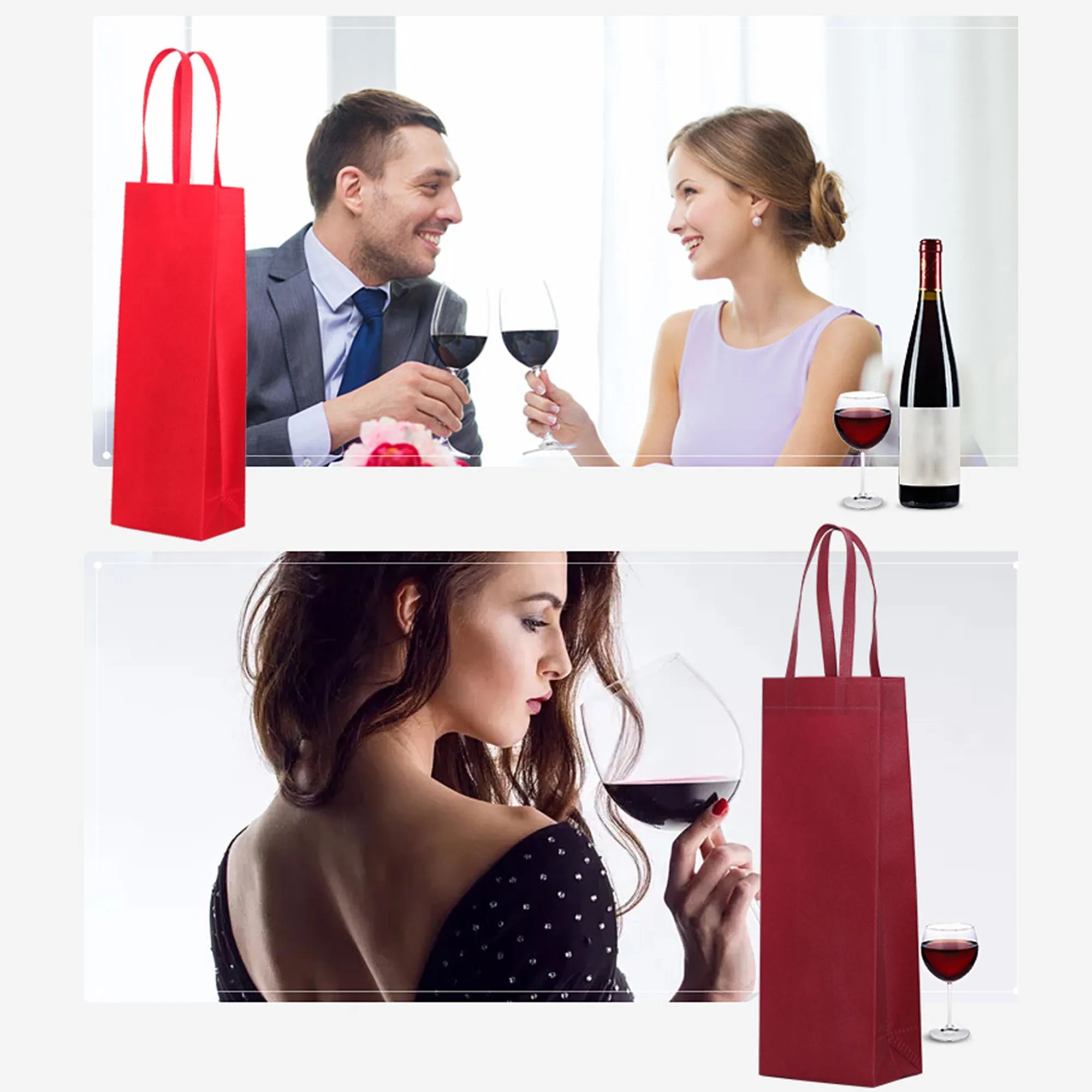 Reusable Non Woven Wine Bottle Gift Bag 4