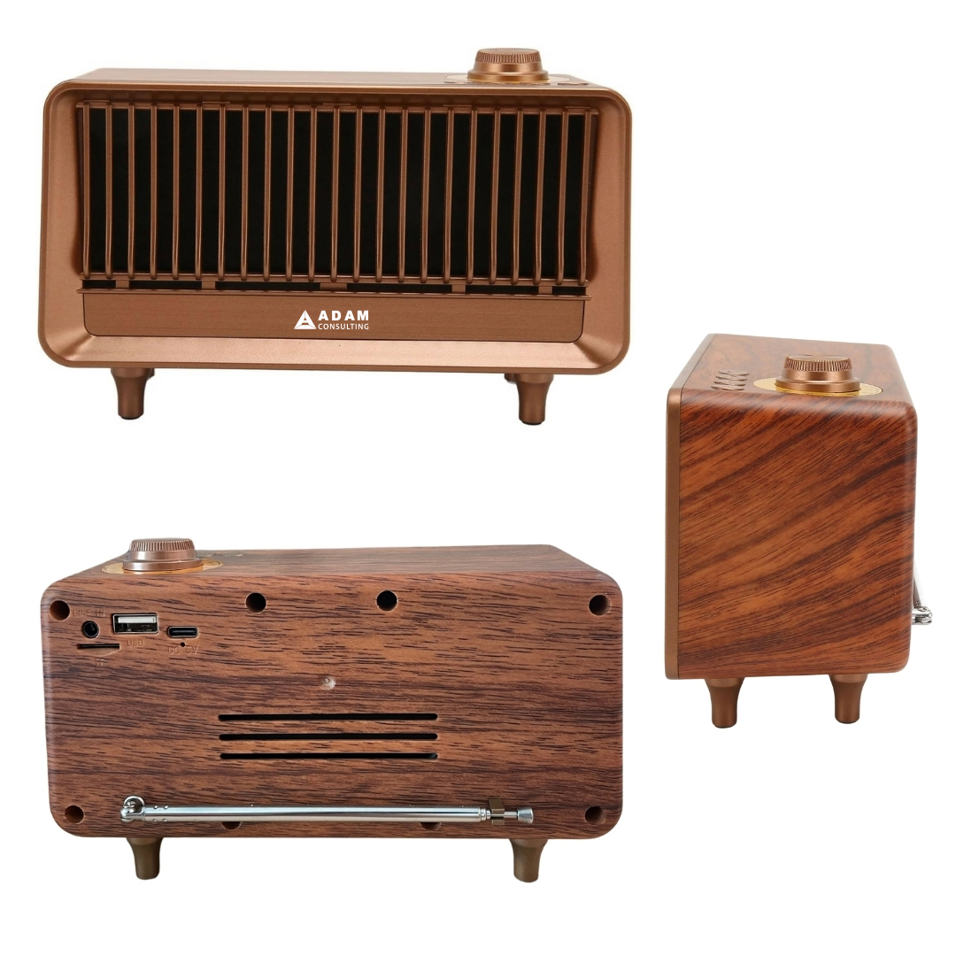 SonicWave Retro Bluetooth Speaker with USB, TF Card, AUX & FM Radio 6