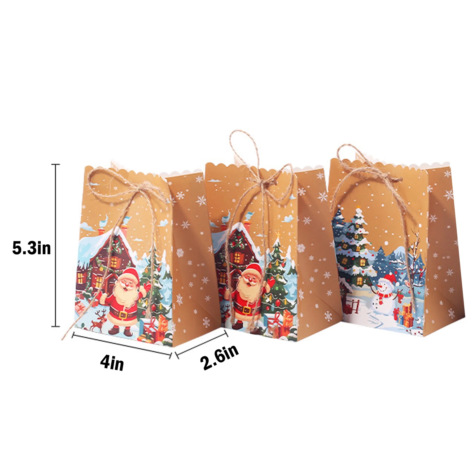 Christmas Kraft Paper Gift Bags 3