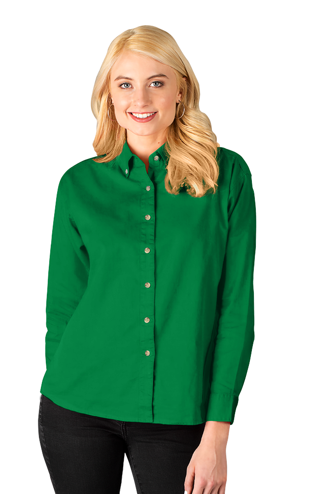 Ladies' L/S 100% Cotton Twill Shirt 62