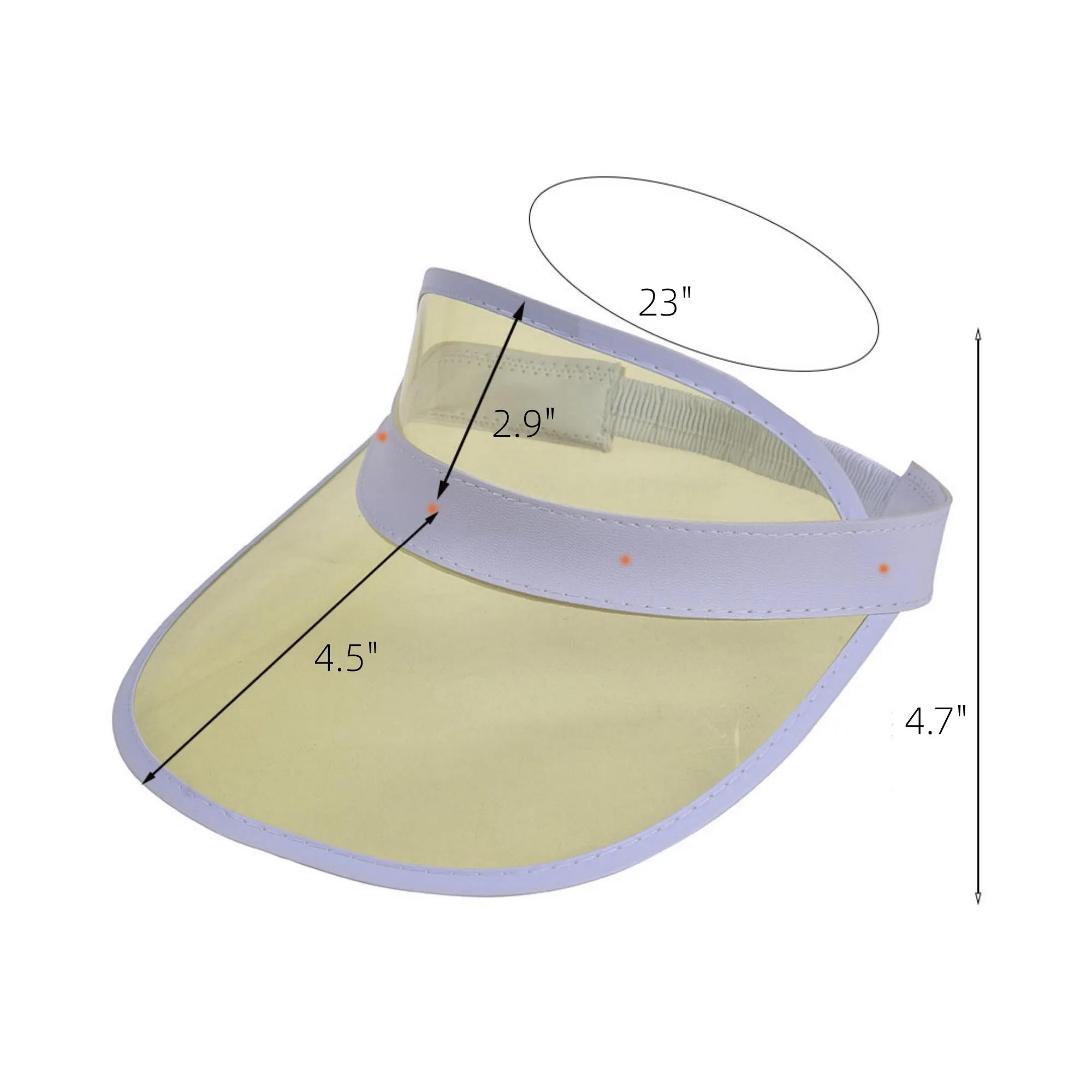 Unisex Sun Visors Plastic Clear Cap 6