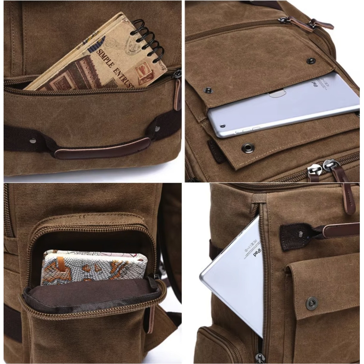 Large Capacity Canvas Travel Backpack 2