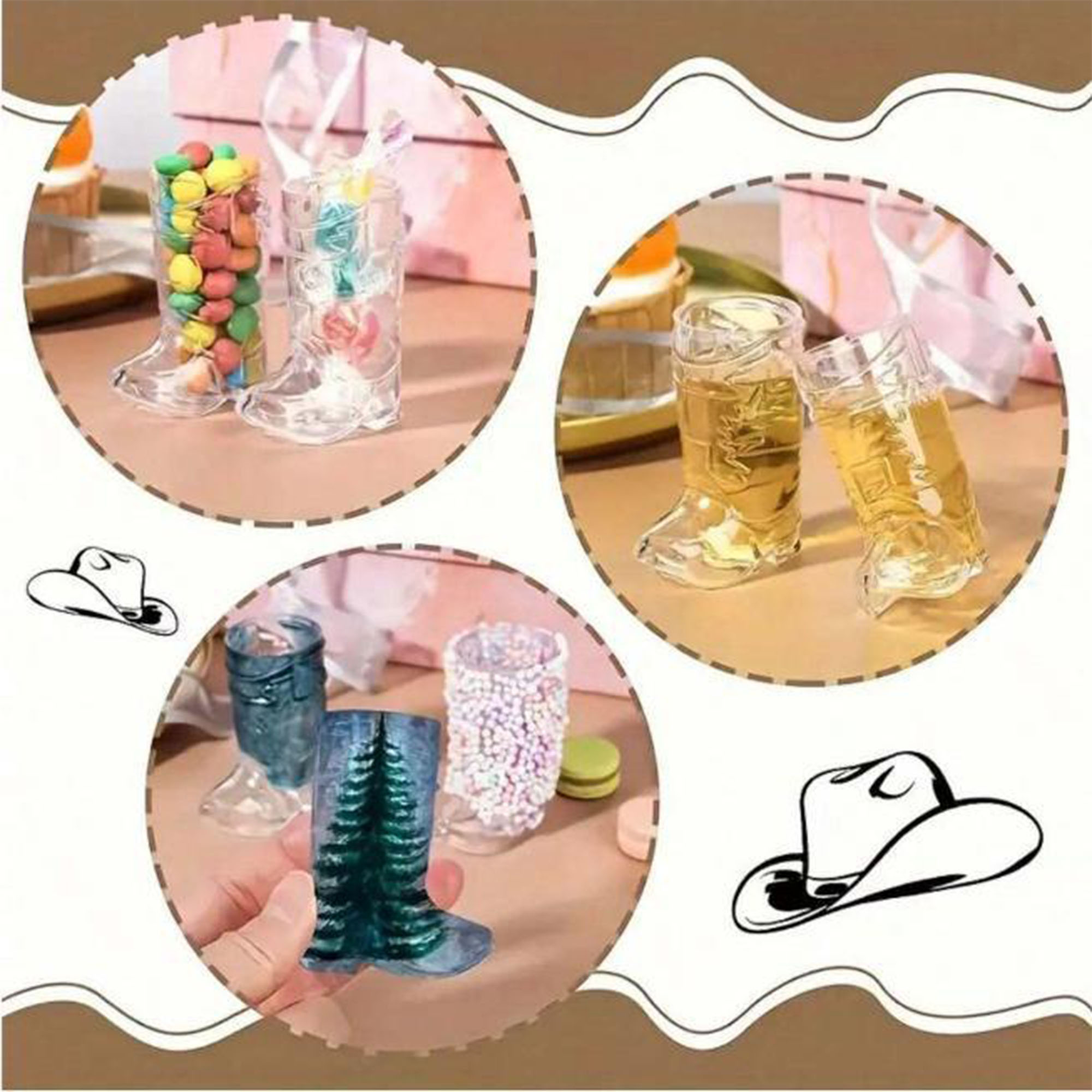 5.4Oz Cowboy Boot-Shaped Party Cup 3