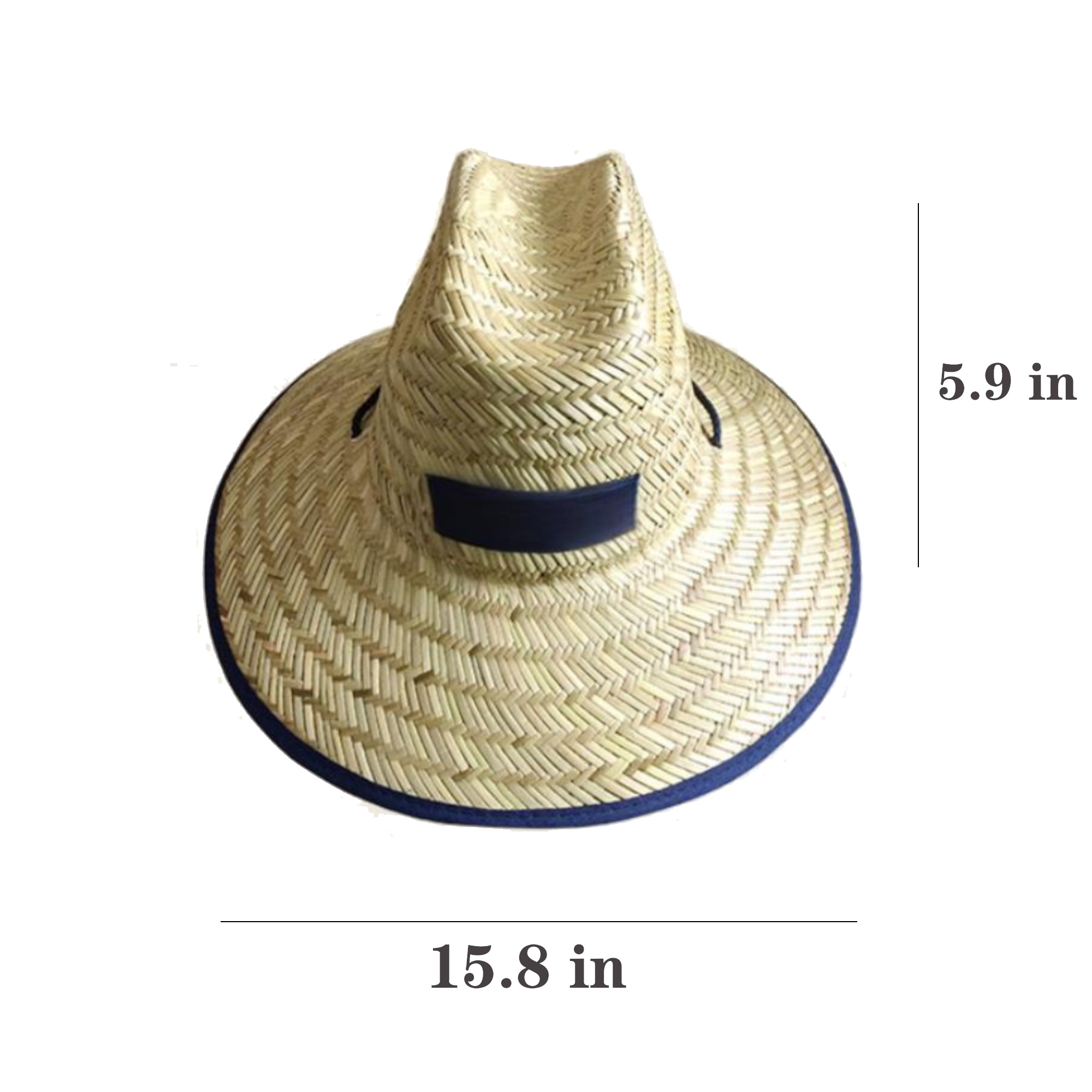 Hand-Knitted Patch Straw Hat 1