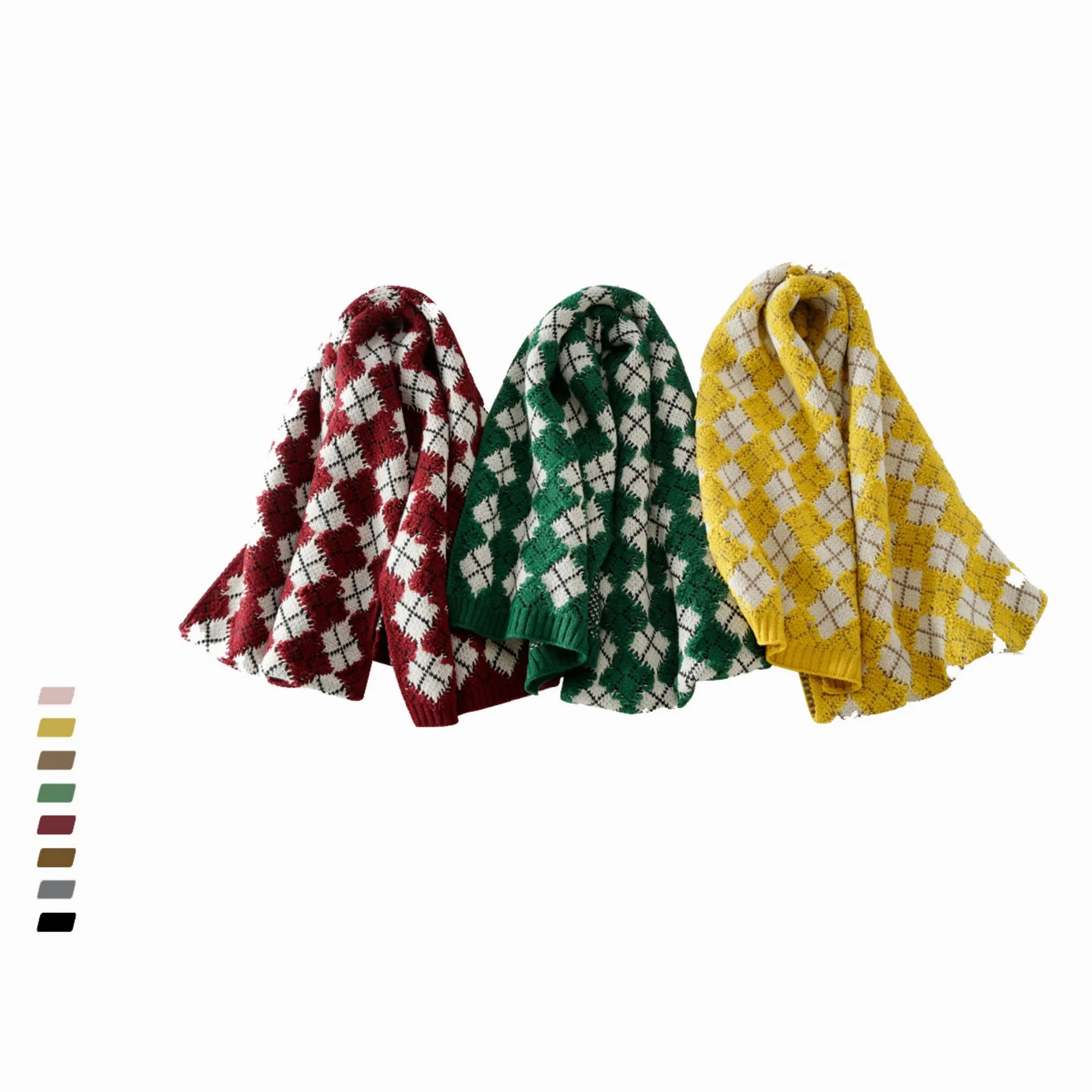 Acryli Knitted Scarf MOQ 100PCS 3