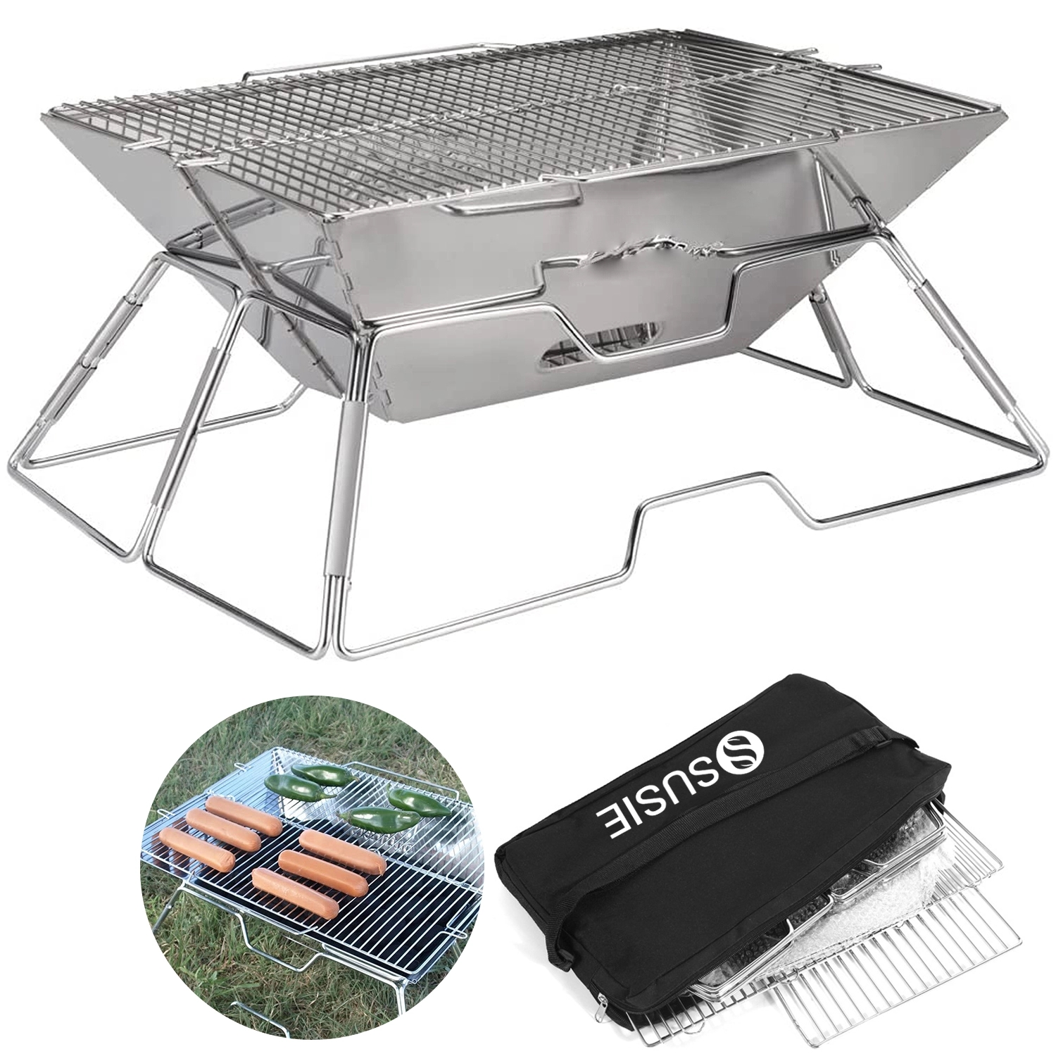 Portable Camping Charcoal Grill 2