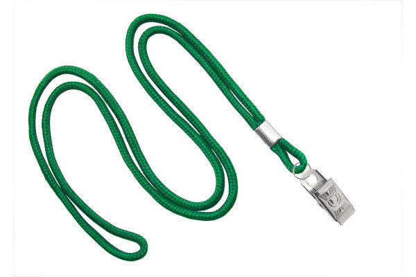 1/8" Blank Lanyard w/Bulldog Clip (Kelly Green) 1