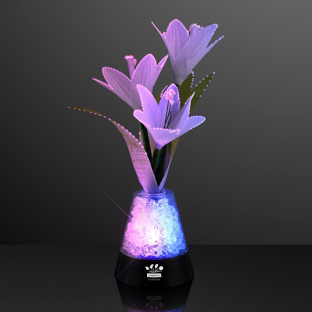 Usb Fiber Optic Flowers and Light Gems Centerpiece 3