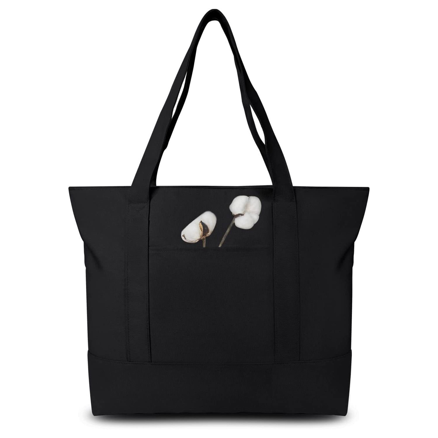 Stylish Canvas Tote Bag with an External Pocket 9