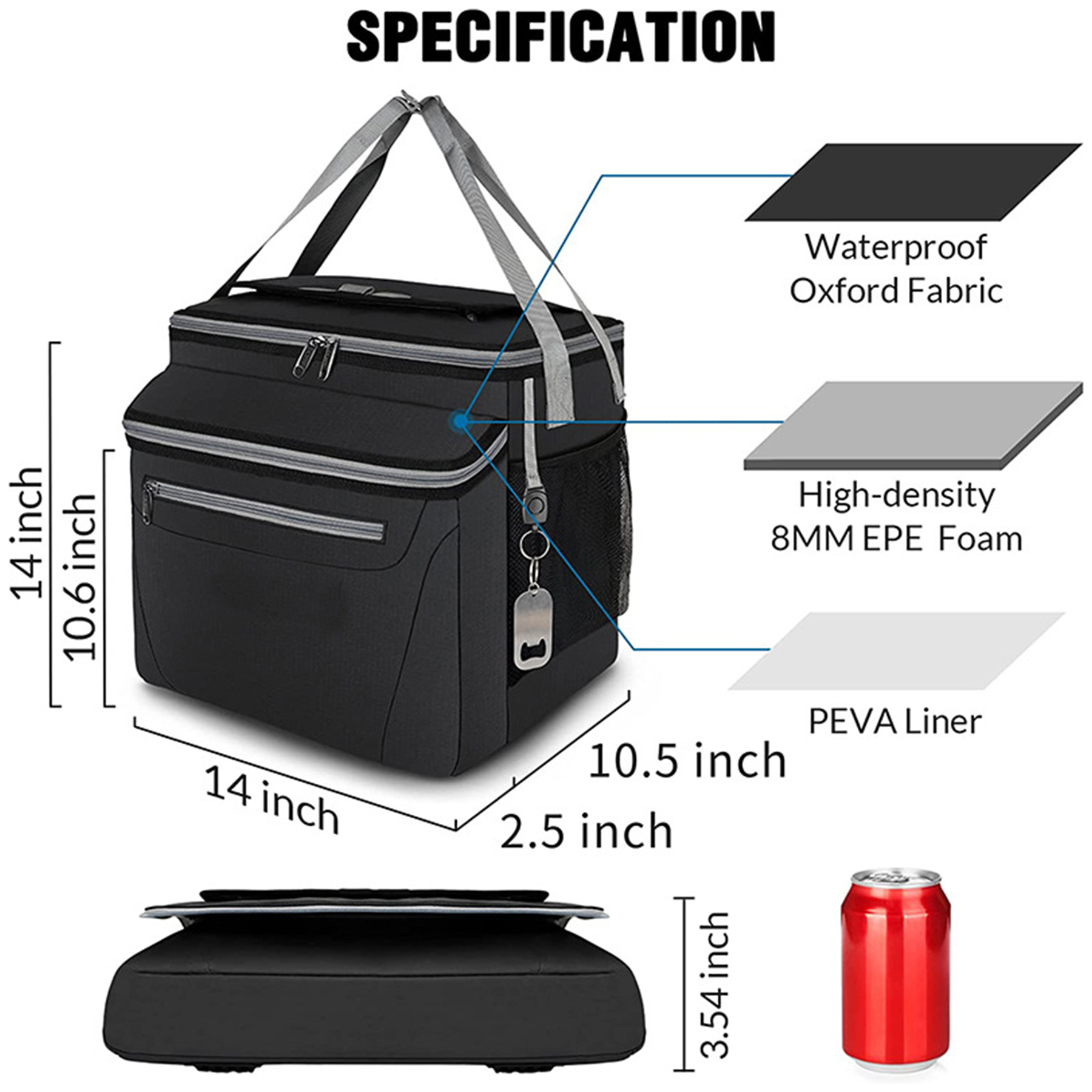 Oxford Waterproof beach picnic insulation bag 6