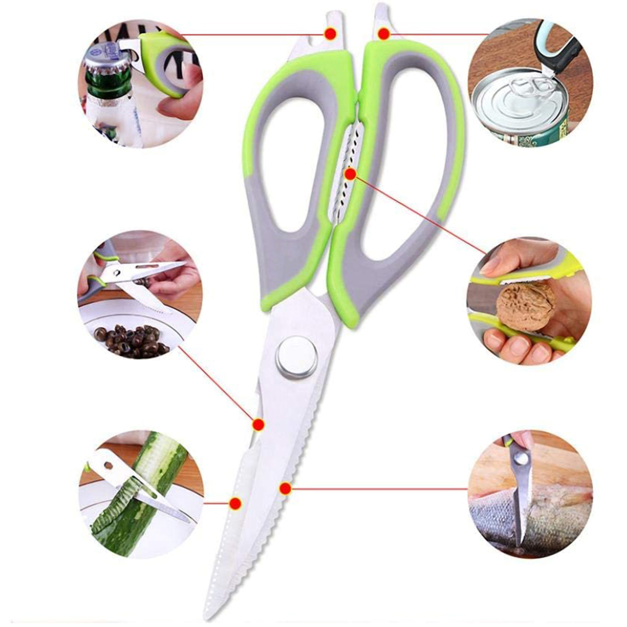 Multi-Functional Stainless Steel Kitchen Scissors 6