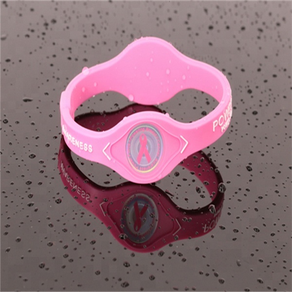 Breast Cancer Awareness Ion Silicone Bracelet 1
