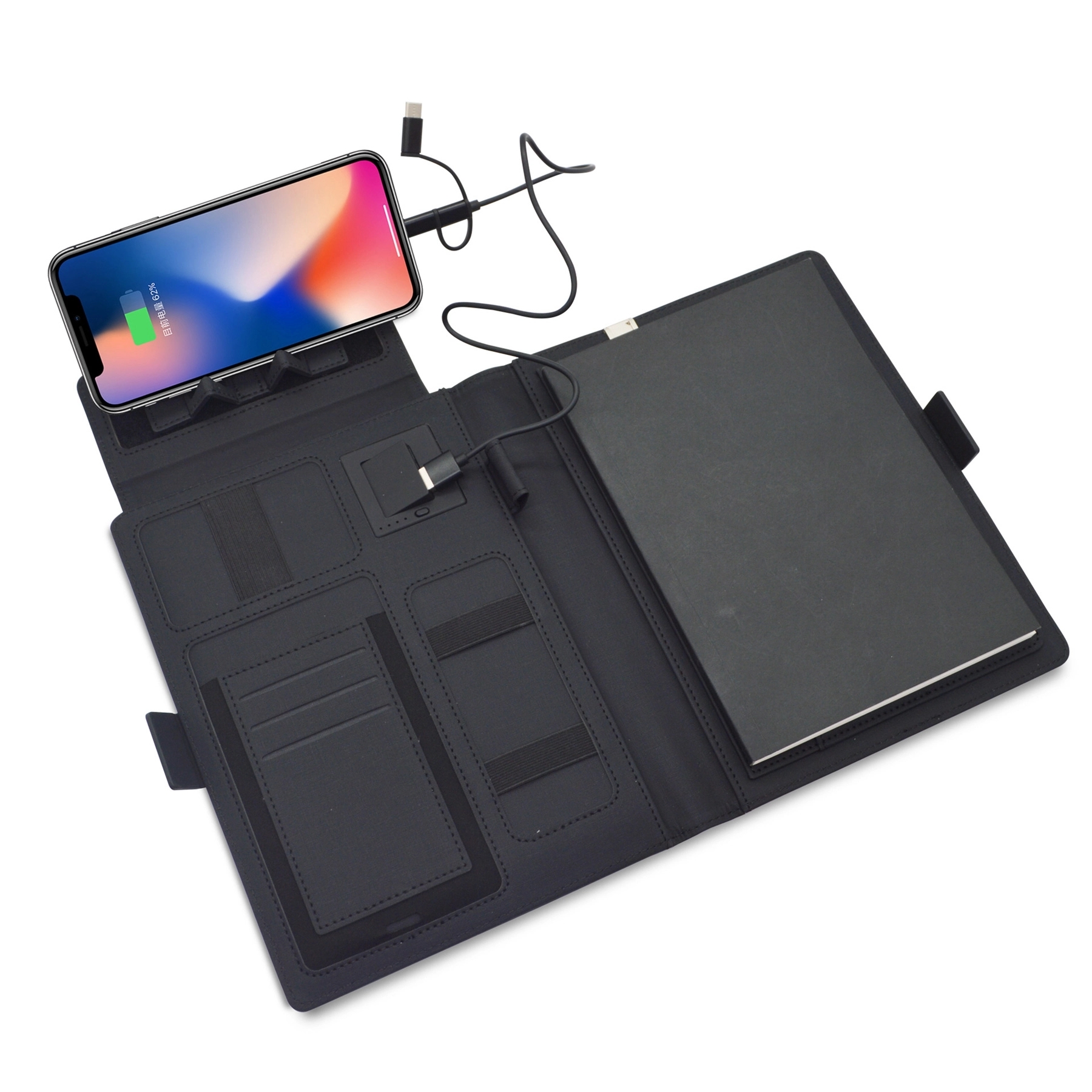 A5 8000mah Power Bank Notebook with Wireless Charger 4