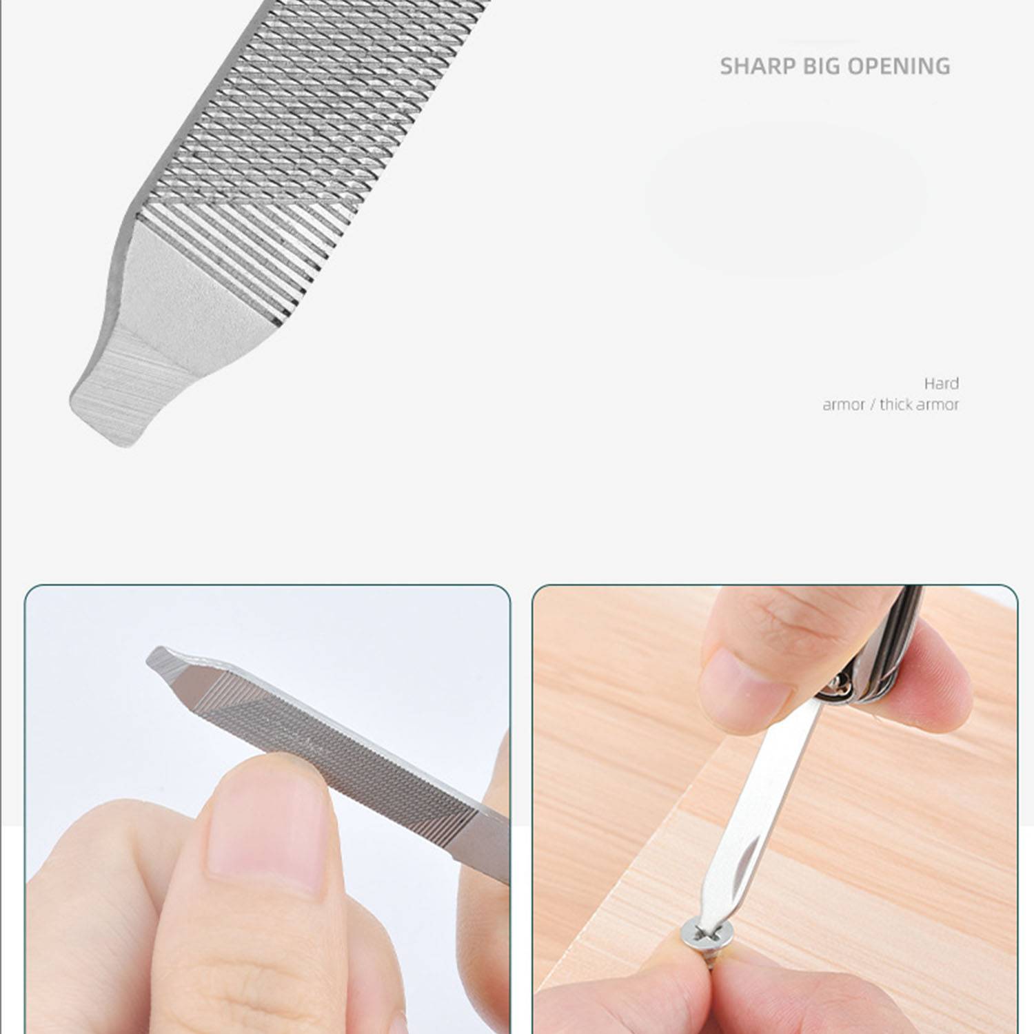 Foldable Multifunction Nail Clipper Keychain 4