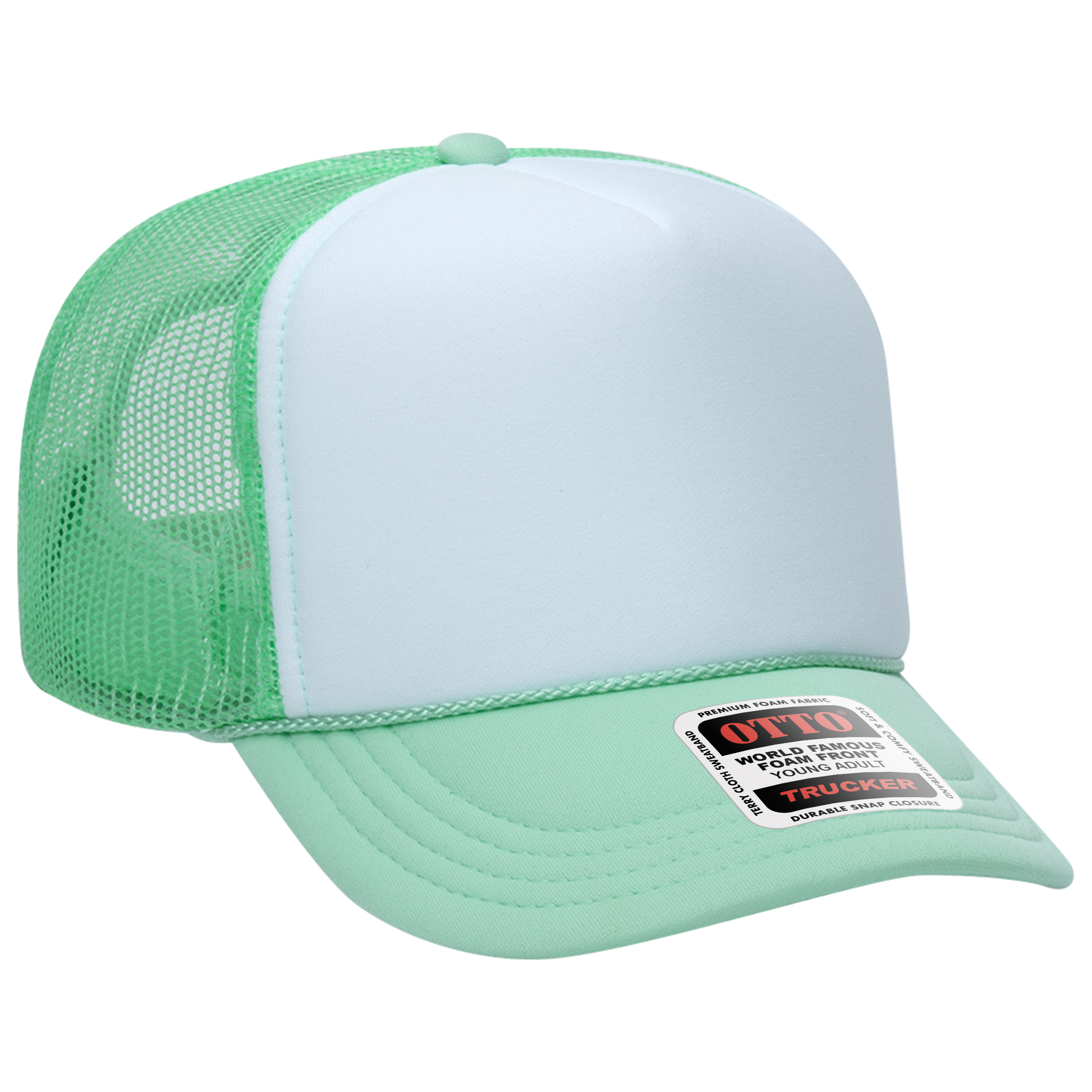 OTTO CAP® 5 Panel High Crown Mesh Back Trucker Hat 52