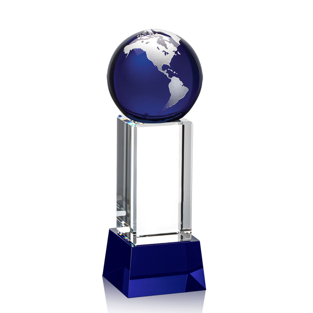 Luz Globe Award on Base - Blue/Silver 2