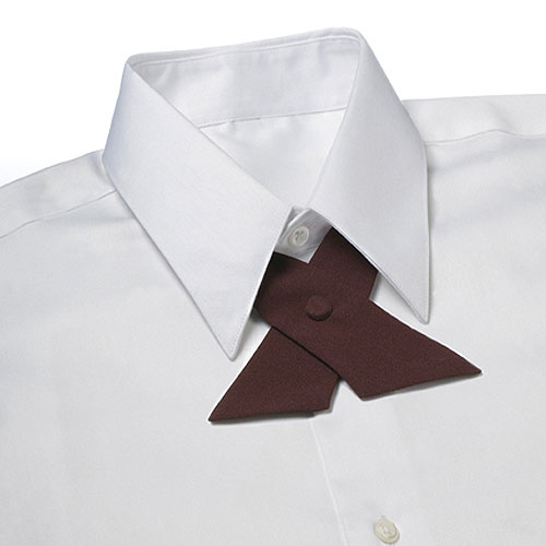 Maroon Poplin Uniform Crossover Tie 2