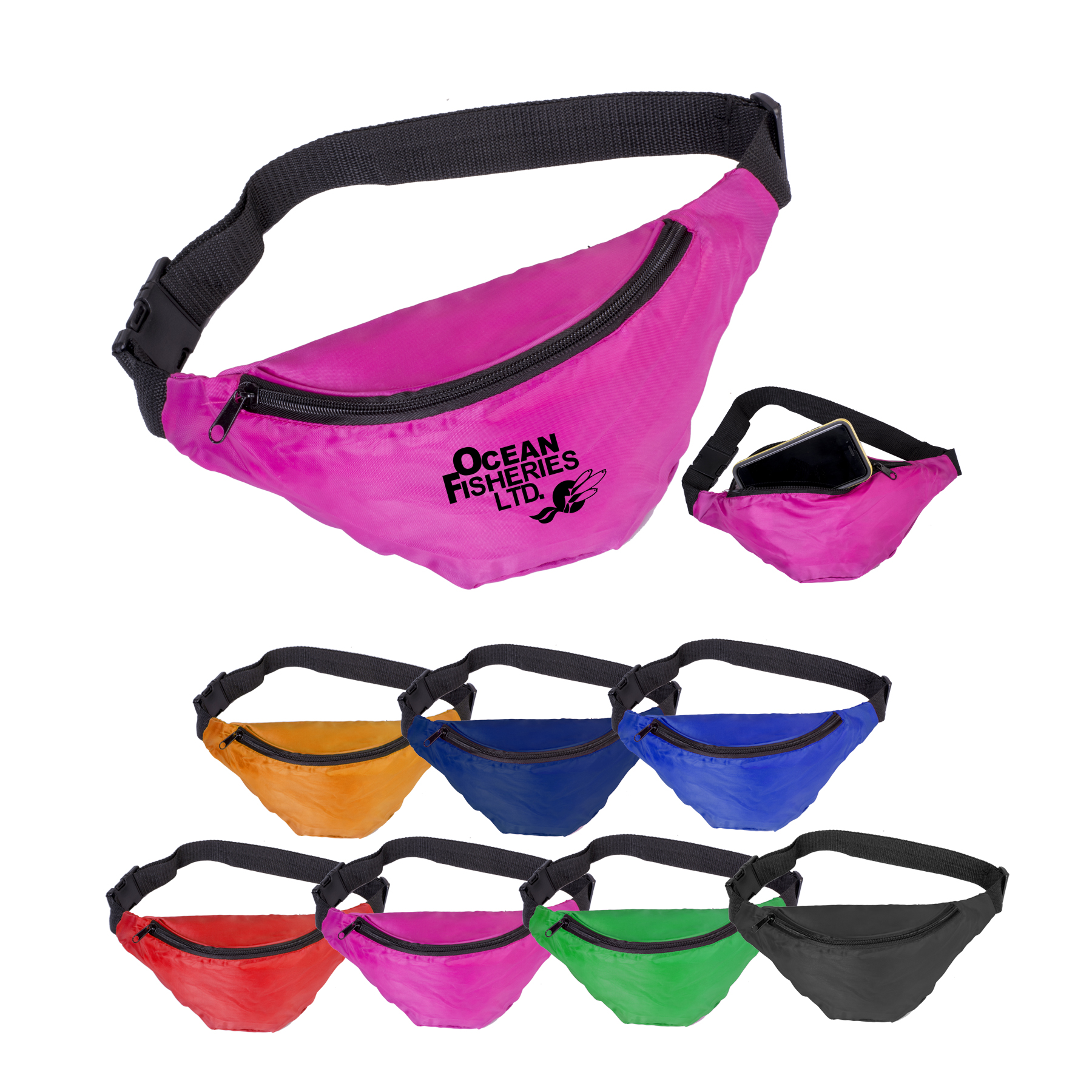 One Pocket Nylon Fanny Pack 19