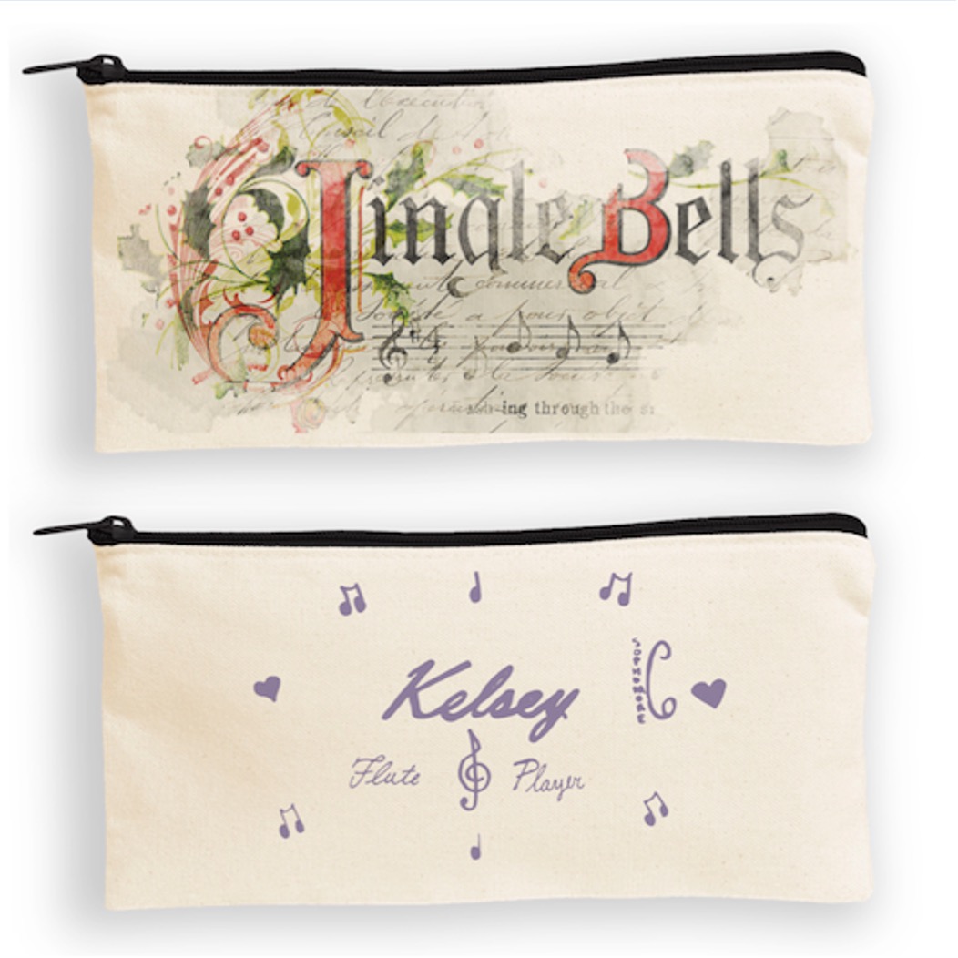 Canvas Anything Pouch with Black Zipper 2