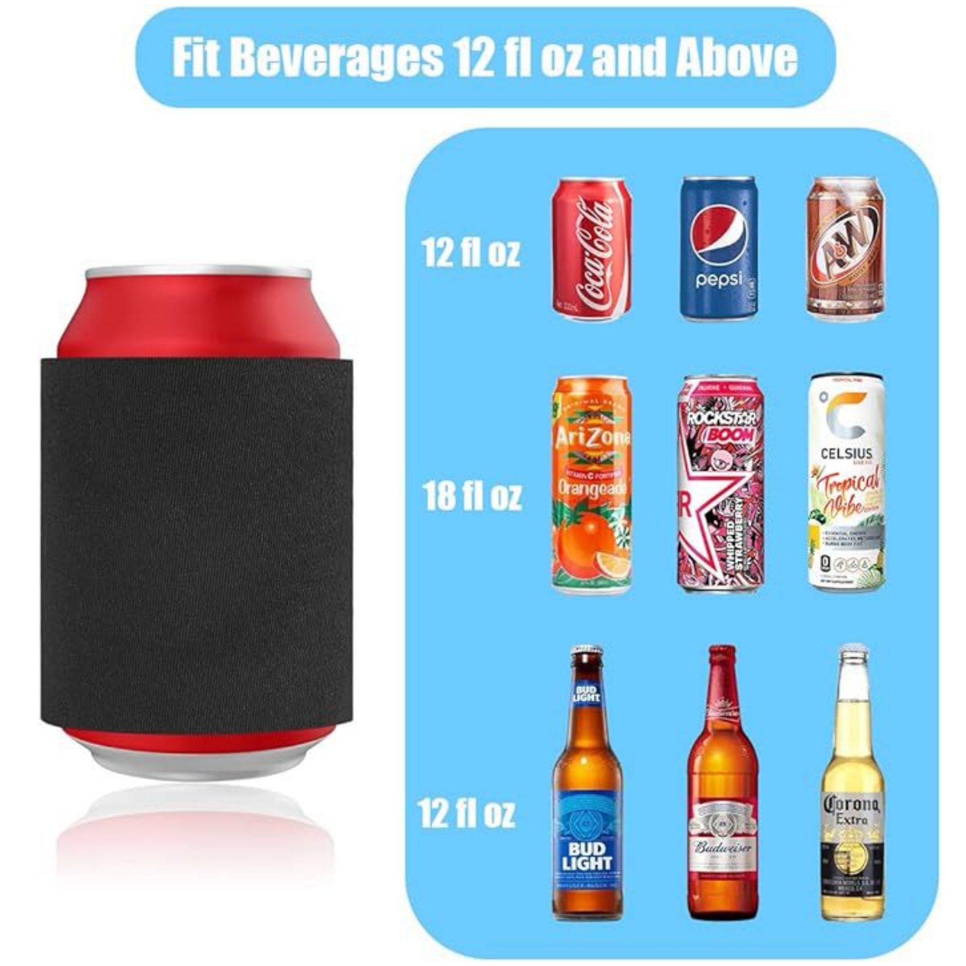 Neoprene Slap Wrap Can Cooler Sleeve Holder 11