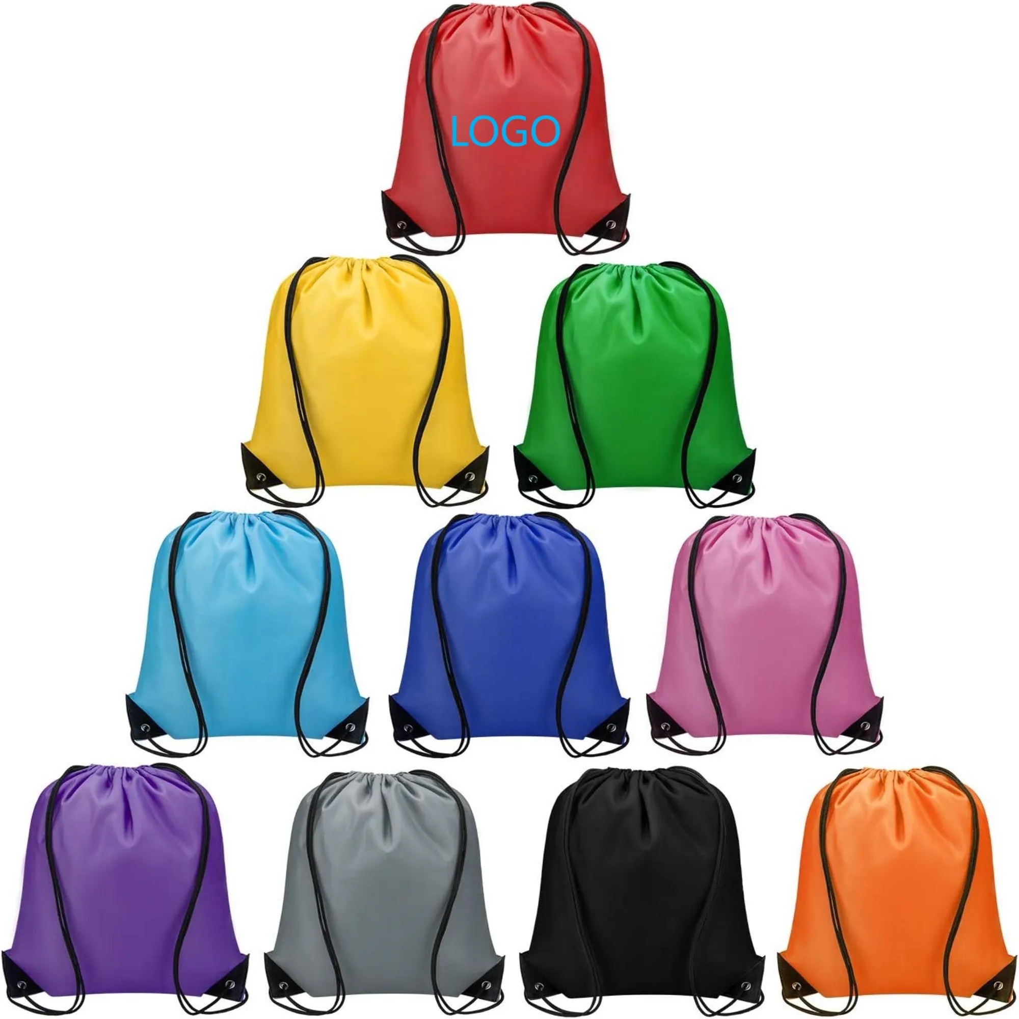 Drawstring Backpack Polyester Storage Bag MOQ50 4