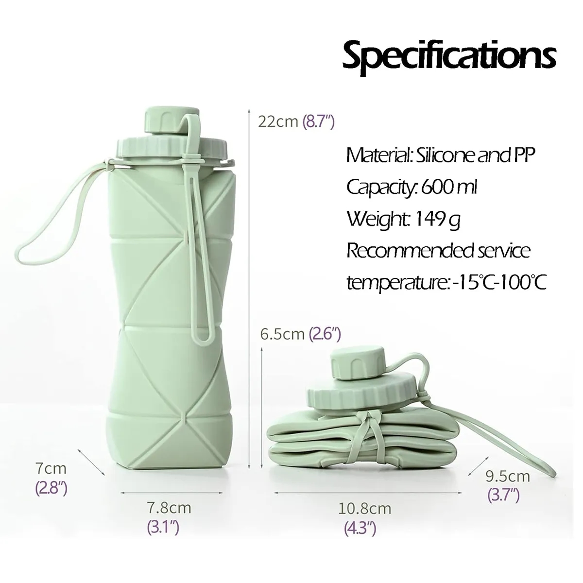 20oz Collapsible Water Bottle 4