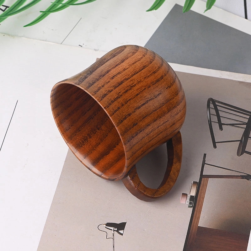 5 oz Jujube-Wood Coffee Mug Desk Cup With Handle, custom stadium cup with logo imprint 3
