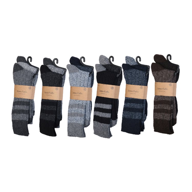 Men's Boot Socks - Assorted Rugby Style Size 10-13 2 Pack 2