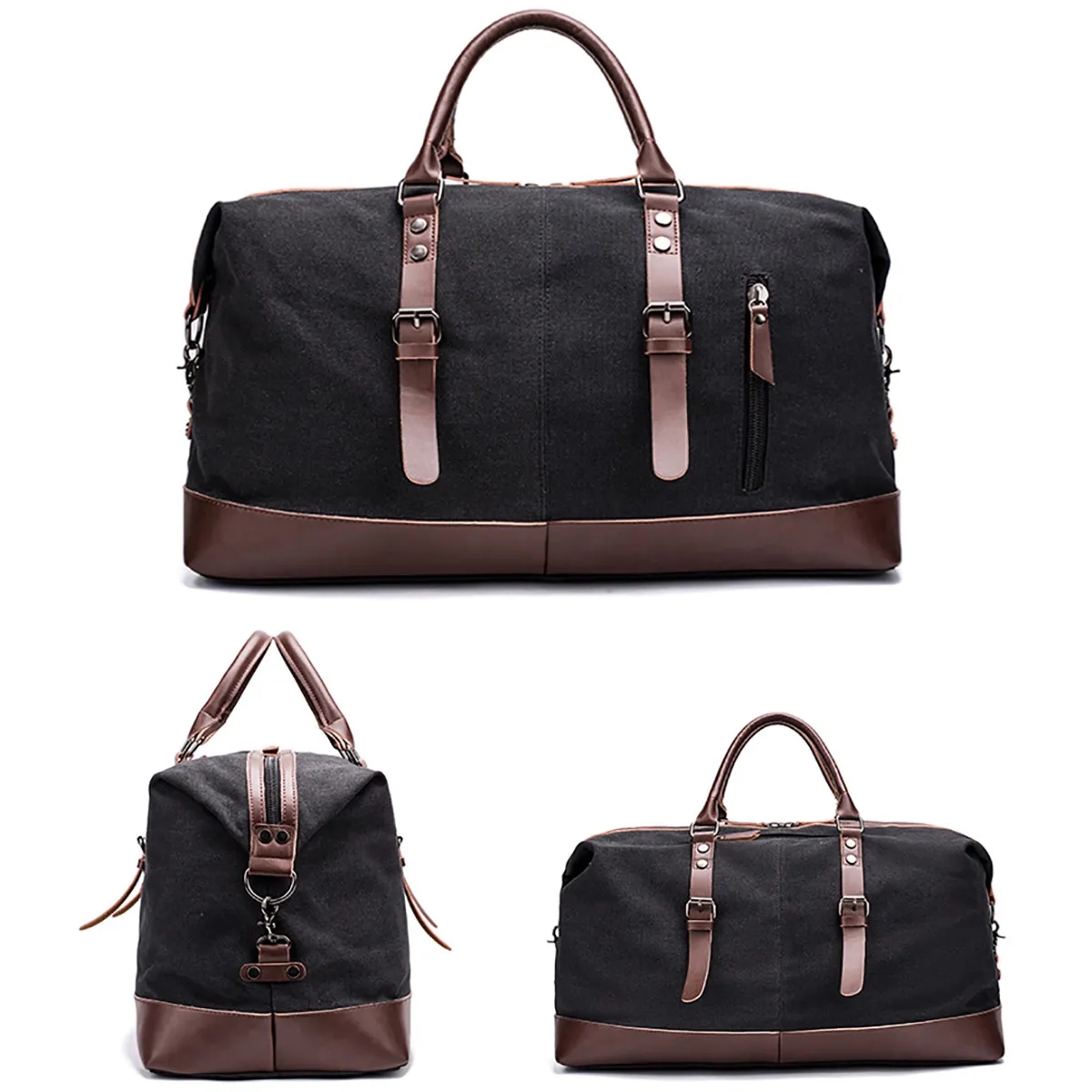 In Stock Travel Canvas Overnight Luggage Duffel Weekend Bag 4