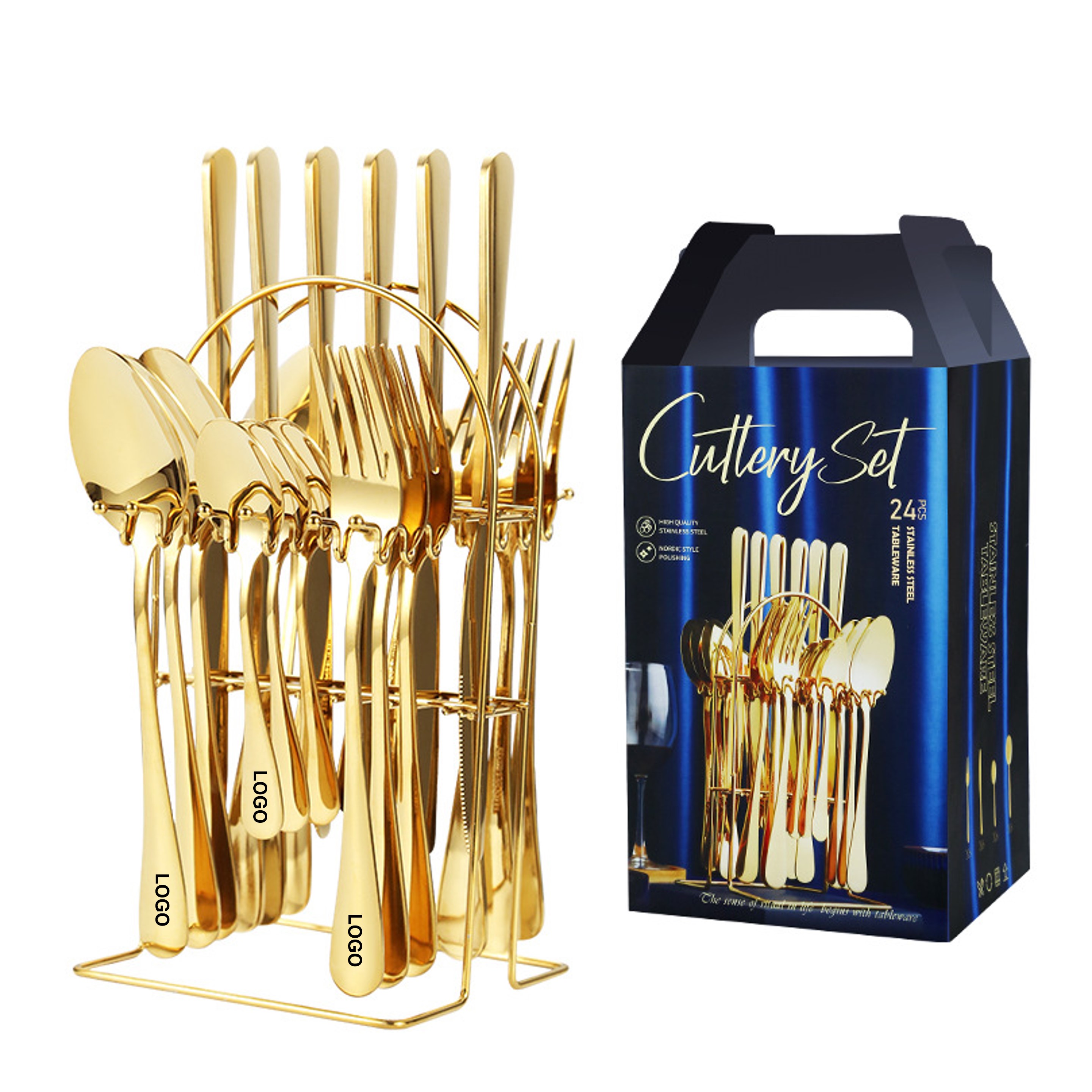 24pcs Golden Cutlery Set (direct import) 2