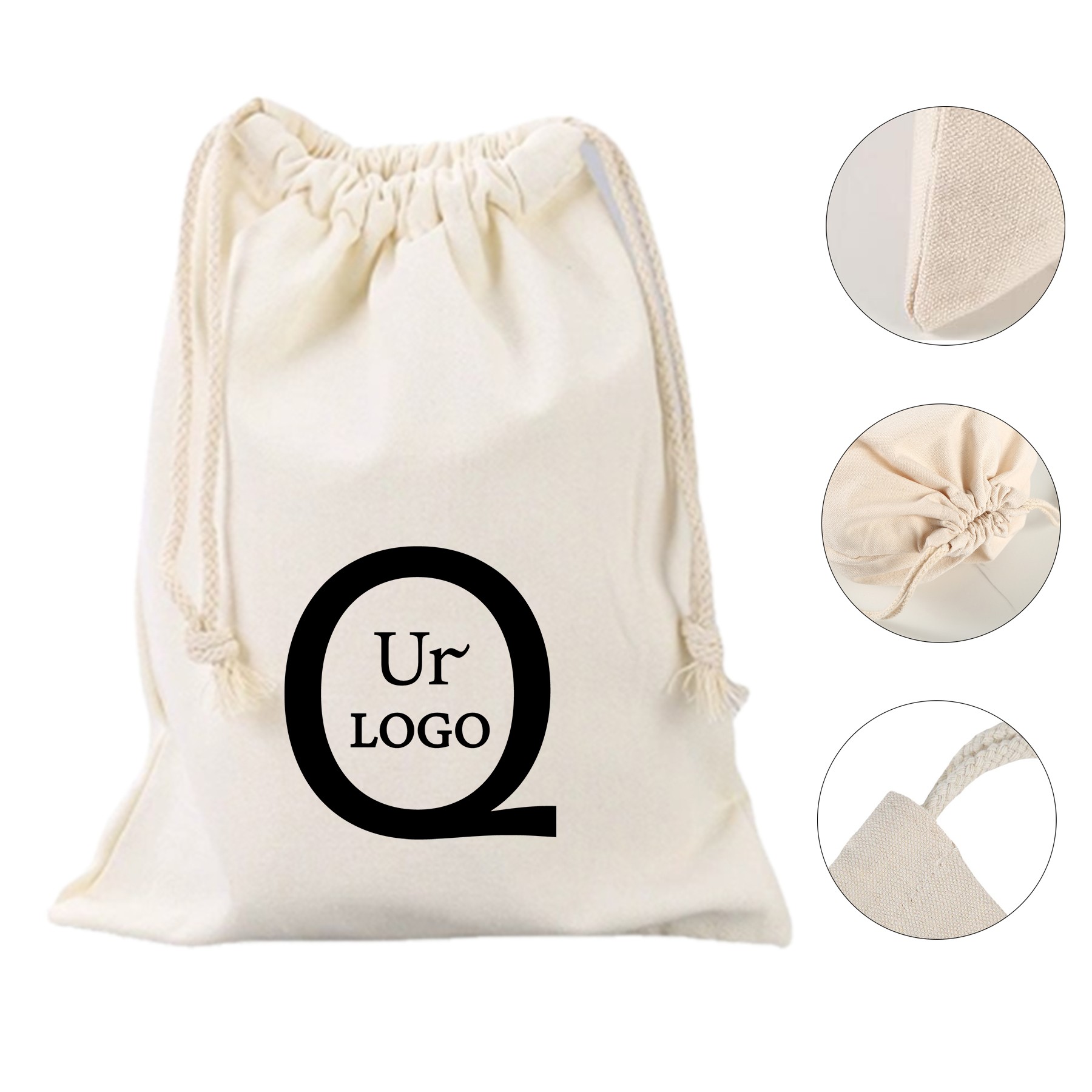 7.87 X 9.84 Inch Canvas Drawstring Storage Bag