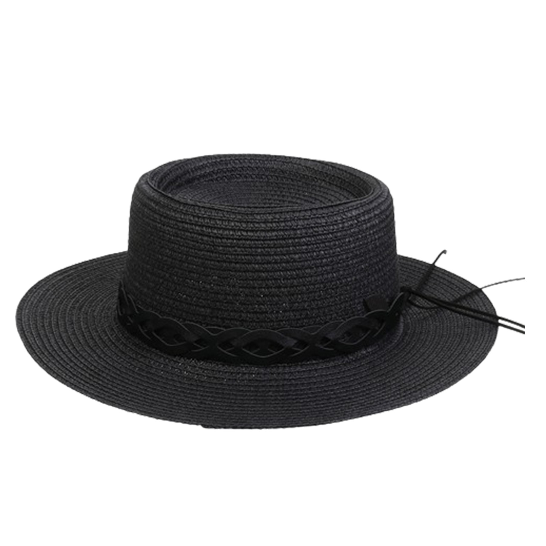 Summer Flat Sun Protective Straw Hat For Women 4