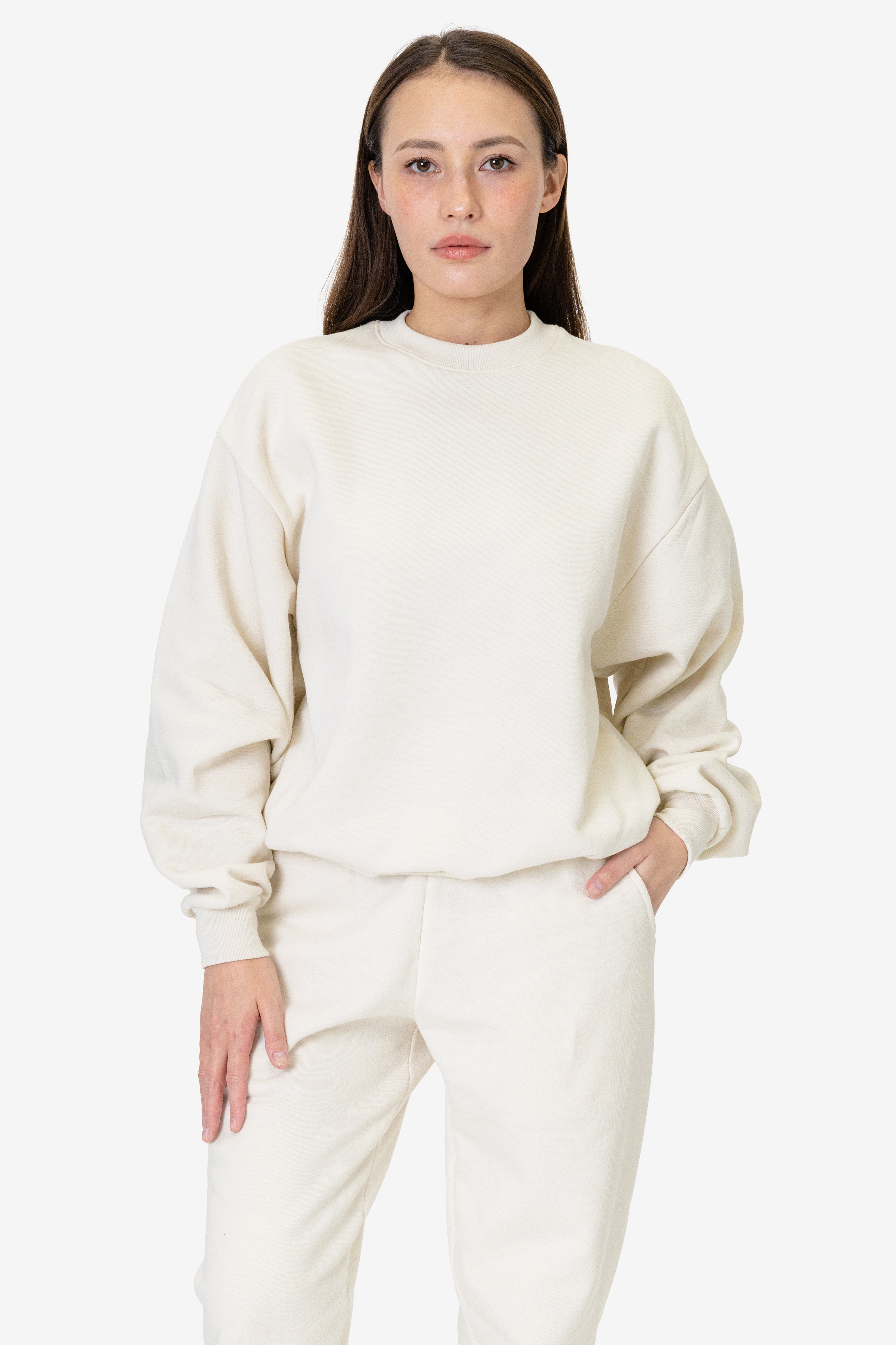 10 OZ MID-WEIGHT POLY COTTON FLEECE WIDE CREW 4