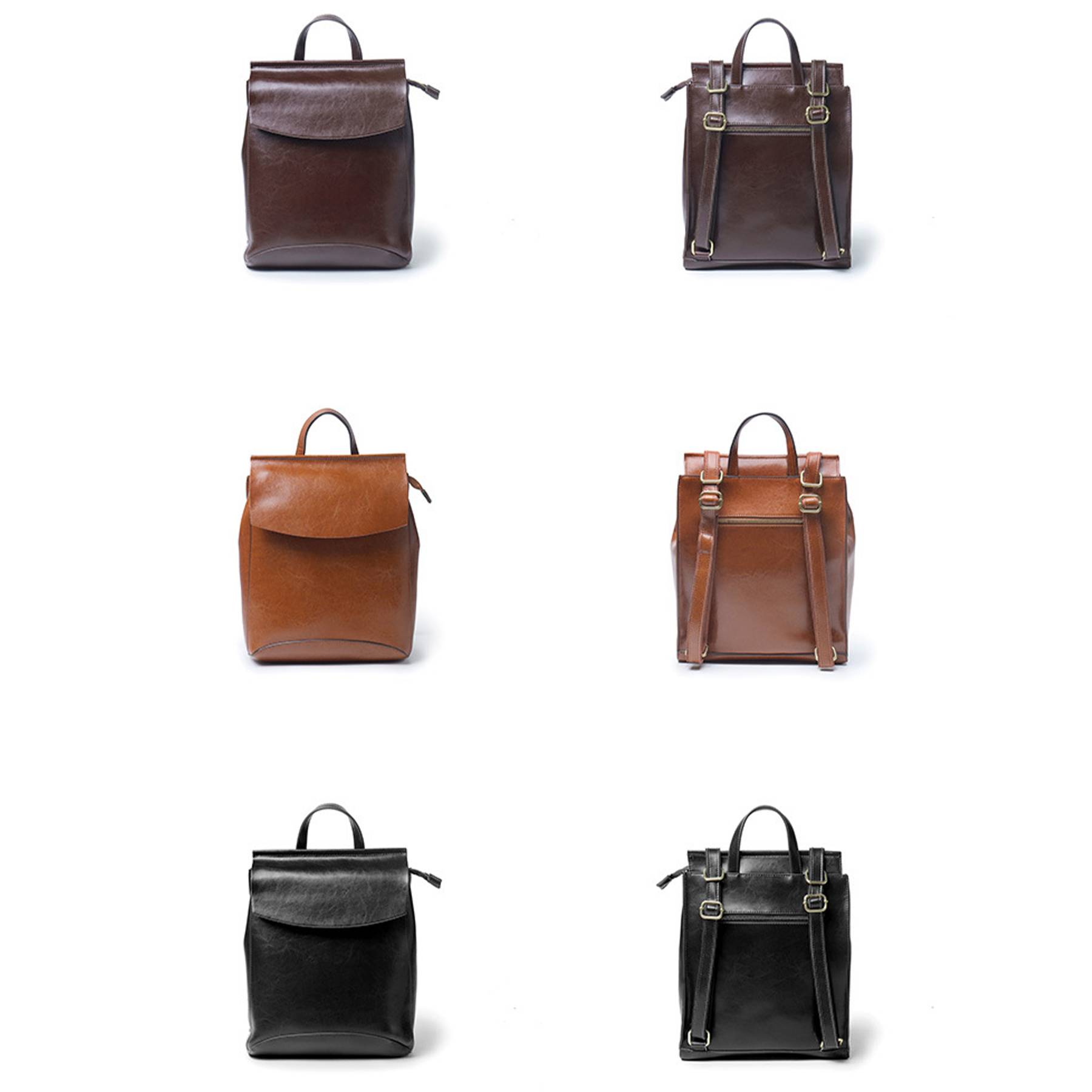 Genuine leather women's bag backpack 3