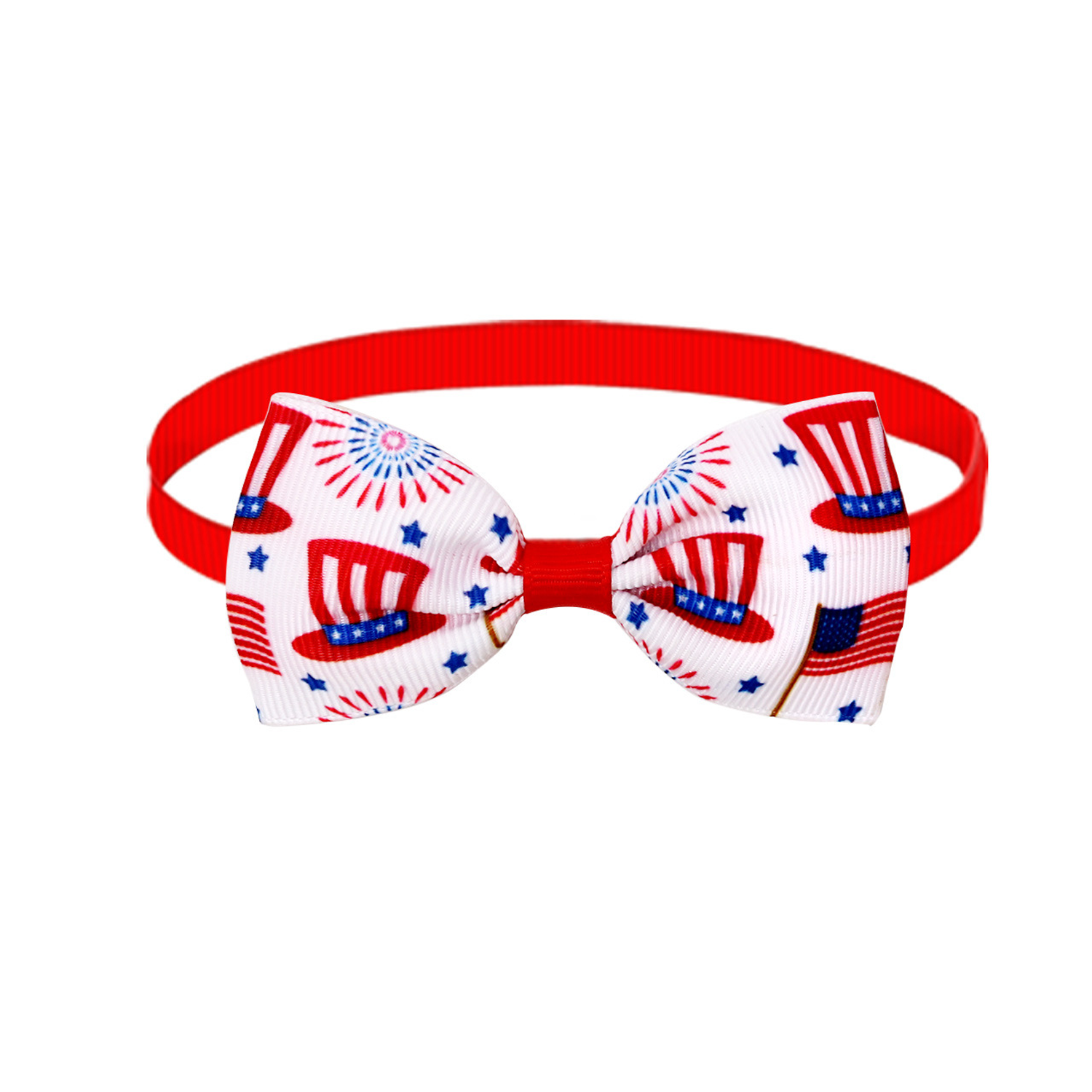 Adjustable Patriotic Ribbon Pet Bow Tie 5