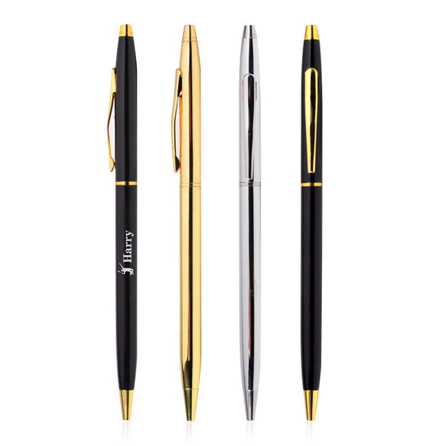 Slim Twist Mechanis Metallic Ballpoint Pens 2