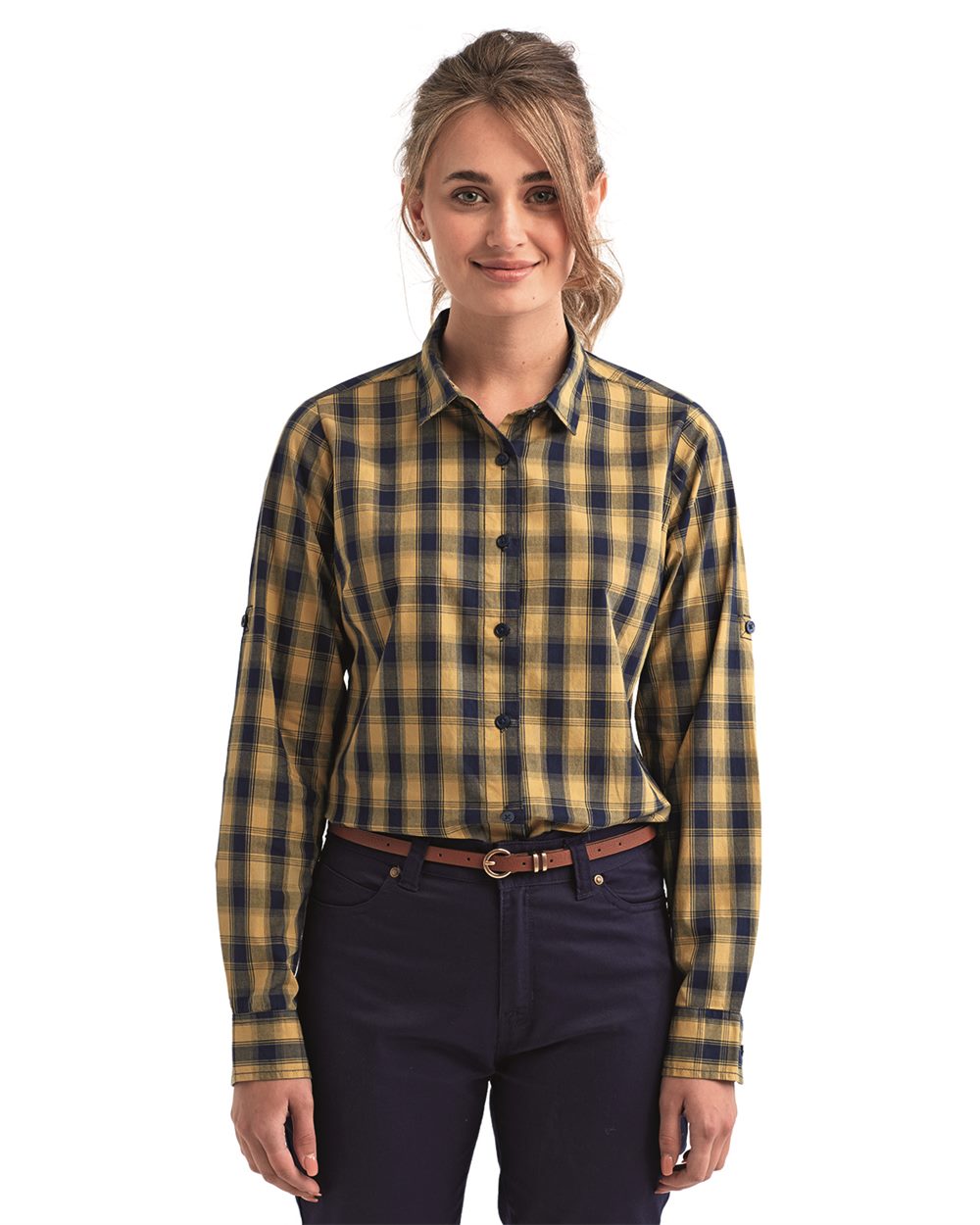 Women's Mulligan Check Cotton Dress Shirt - RP350 25