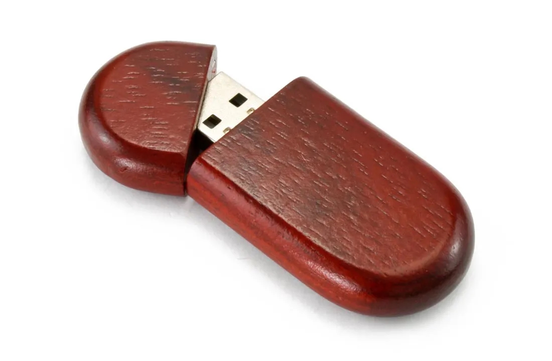 Oval Wooden USB Flash Drive U Disk 2