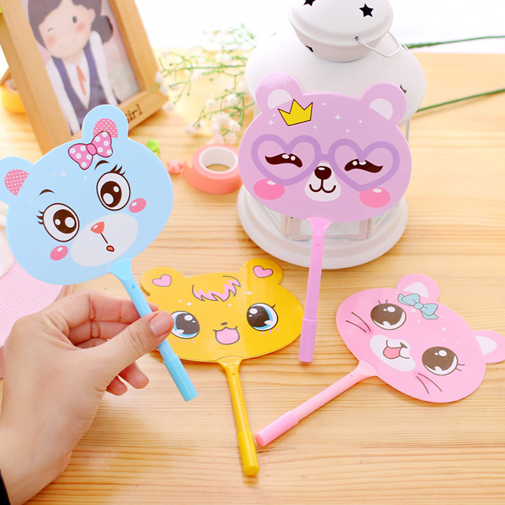 Full Color Cartoon Hand Fan With Ink Pen 2