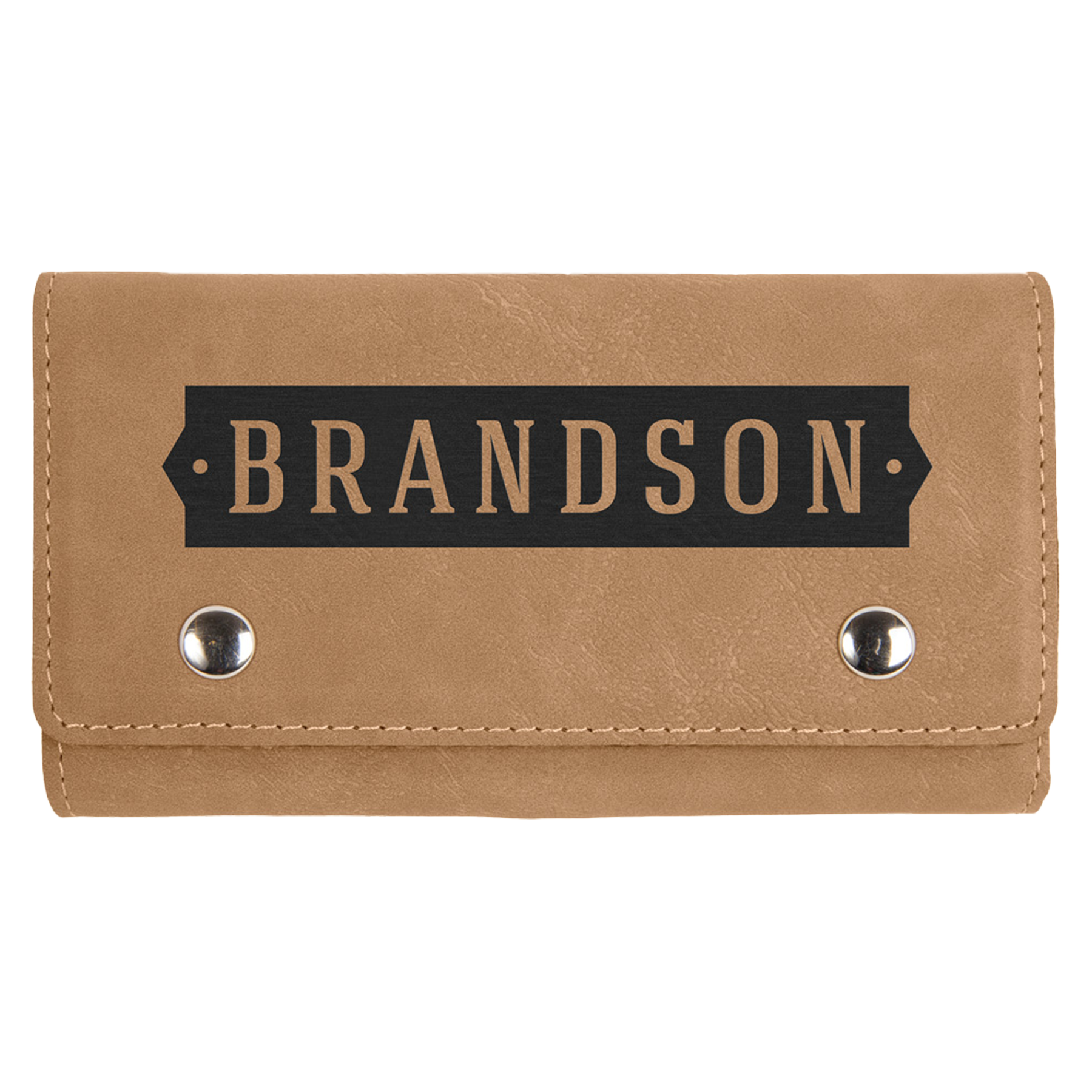 Light Brown Leatherette Card & Dice Set