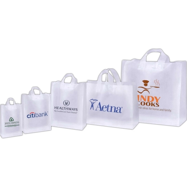 Clear Frosted Soft Loops Tote Bags 1